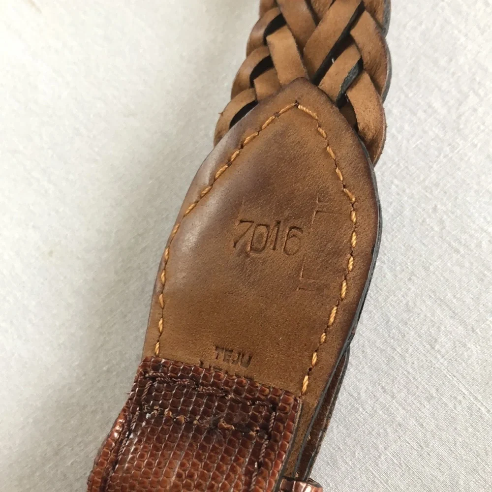 Teju lizard men’s belt made in Argentina GUC. - Picture 10 of 17
